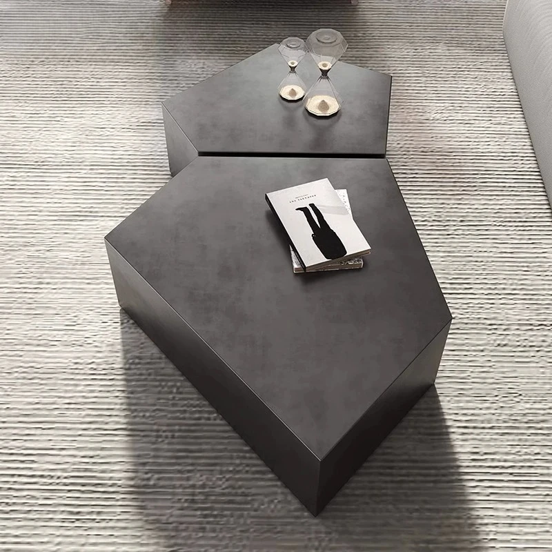 Luxury Prismatic Coffee Table Metal Design Combination Coffee Table Splicing Geometric Living Room Furniture Stolik Kawowy XYCJ