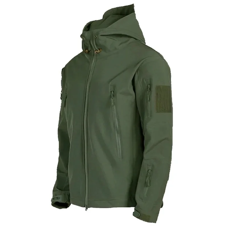 

Men Shark Skin Soft Shell Military Outdoor Jackets Tactical Waterproof Windbreaker Army Combat Jacket Mens Hooded Bomber Coats