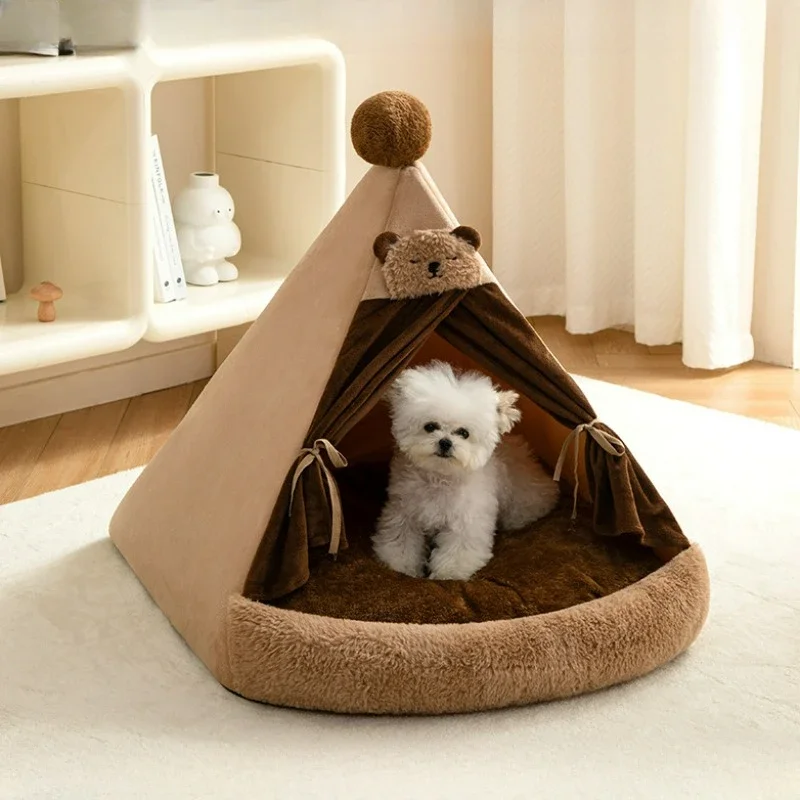 2024 Autumn and Winter New Cat Litter Four Seasons Universal Closed Cat Villa Internet Celebrity Dog House Kennel Pet Supplies