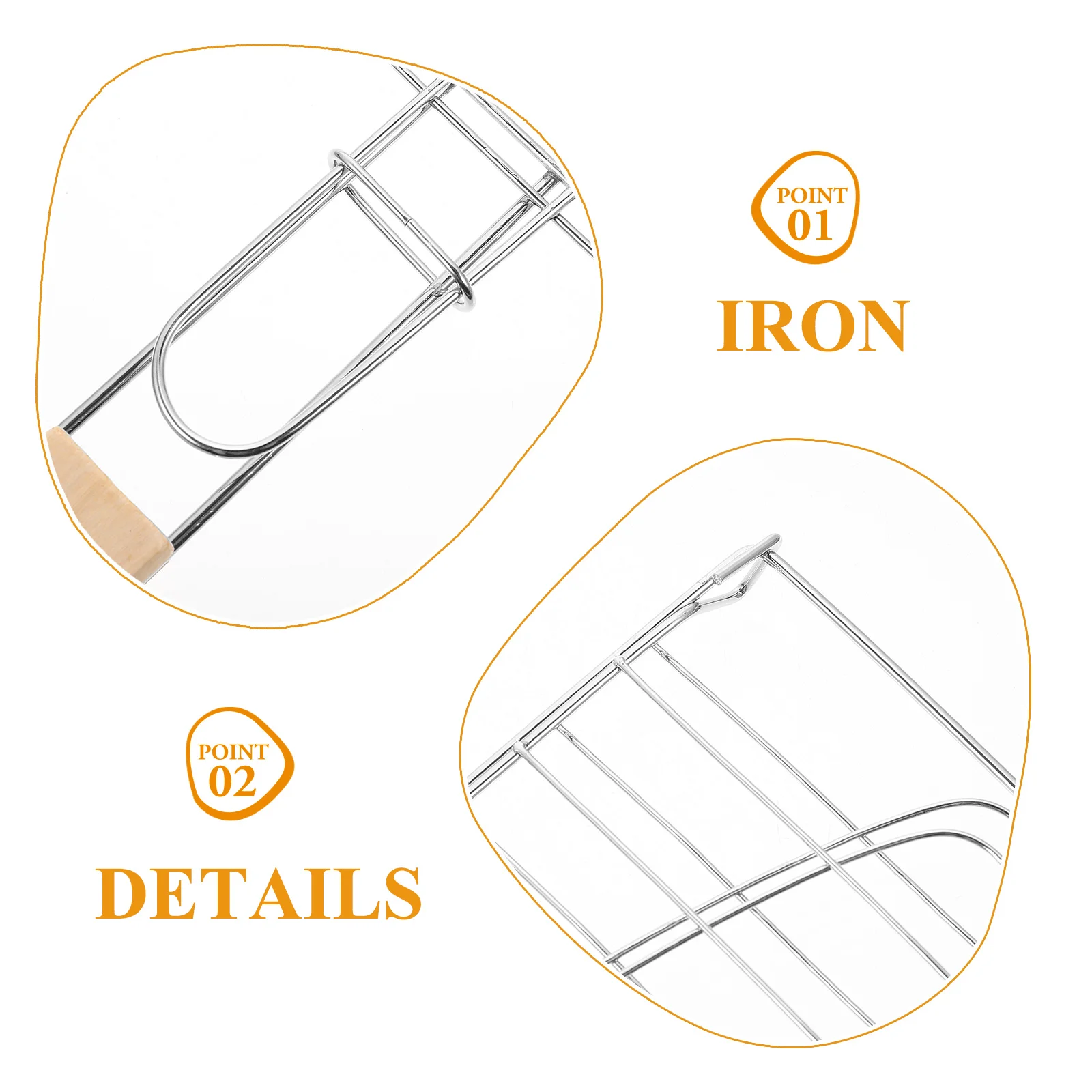 

Grilled Fish Camping Basket Fish Grill Basket Vegetable Mesh Accessories BBQ Tools Iron Material Wooden Handle Outdoor