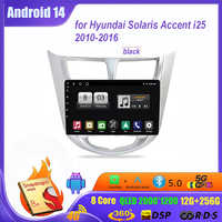 For Hyundai Solaris Accent i25 2010-2016 Android 14 Car Multimedia GPS 2din 4G Wireless Auto Radio Player Navigatio car stereo