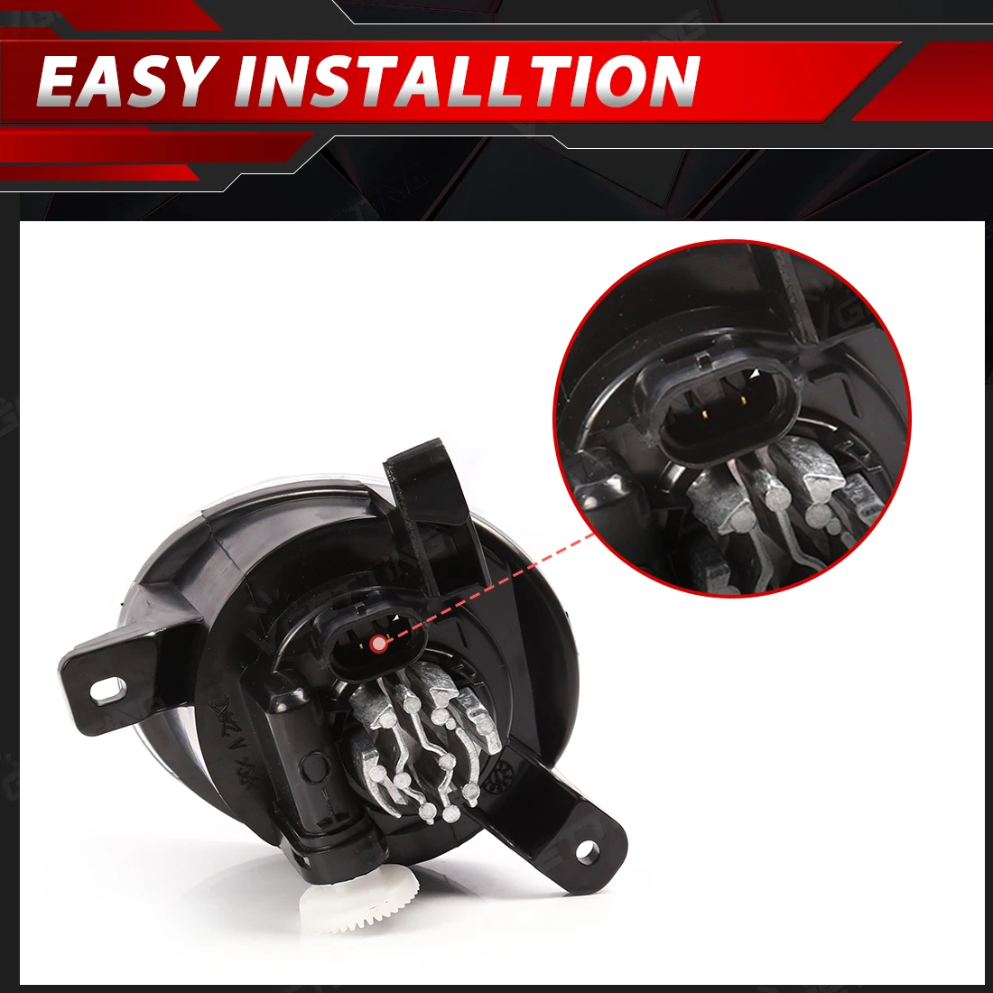 LED Fog Light Assembly For Audi A4 A4L B8 2008 2009 2010 2011 2012 Front Bumper Fog Lamp Grille Cover Black 8KO807681/682 12V