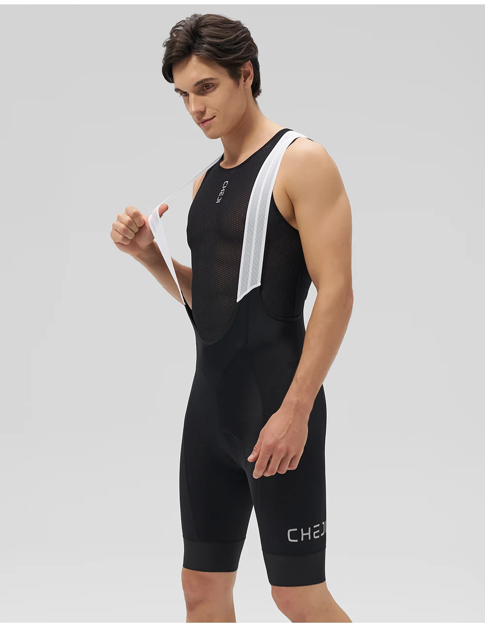 Cheji Herren-Radlerhose mit Trägern – Detail 9