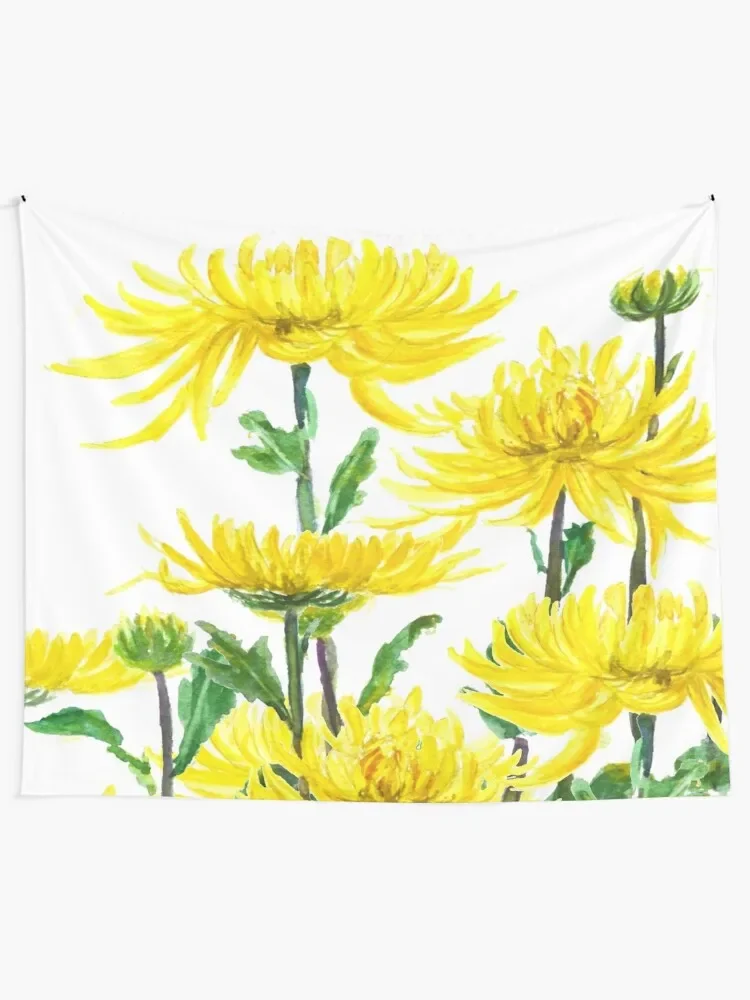 yellow chrysanthemums 2 Tapestry Tapete For The Wall Wall Hangings Decoration Wallpapers Home Decor 200x150cm