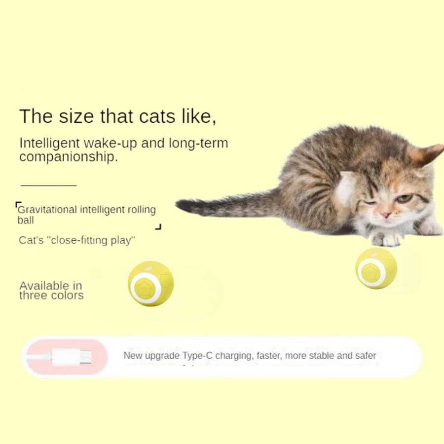 Pet Supplies Smart Cat Toy Intelligent Rolling Ball Teasing Bite Resistant Relief Boredom Luminous Interactive Cat Toy Ball