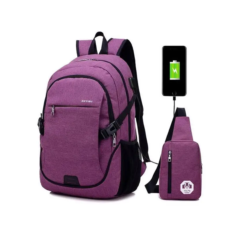 

USB Laptop Bapa School Bag for Men And Women Soft Handle Contrast Color Dual oulder Strap Daily Use Lightweight Waterproof