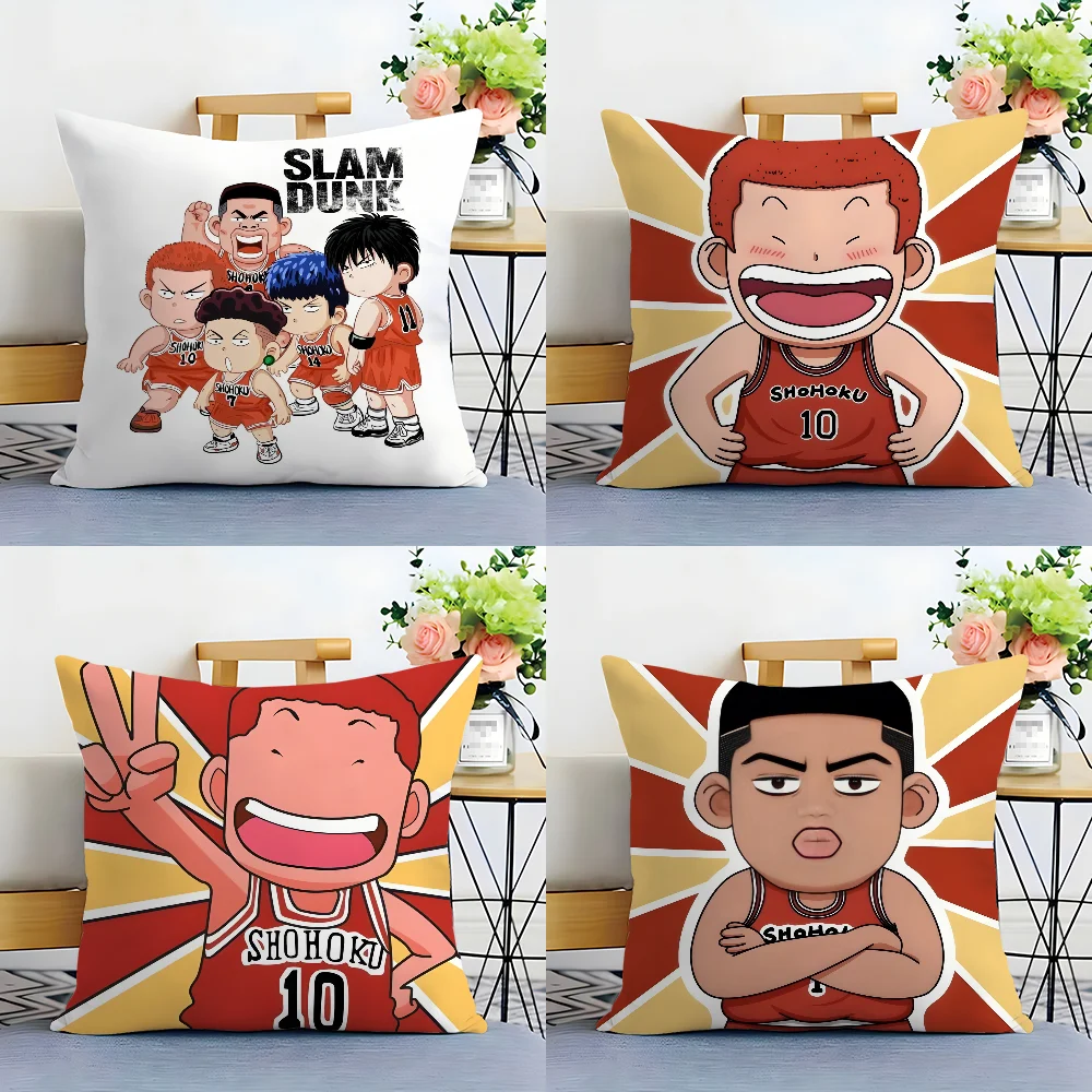 S-Slam Dunk Anime Cute Pillow Case Plush Fabric Soft  Pillowcase Double Sided Print Cushion Cover Household Gifts