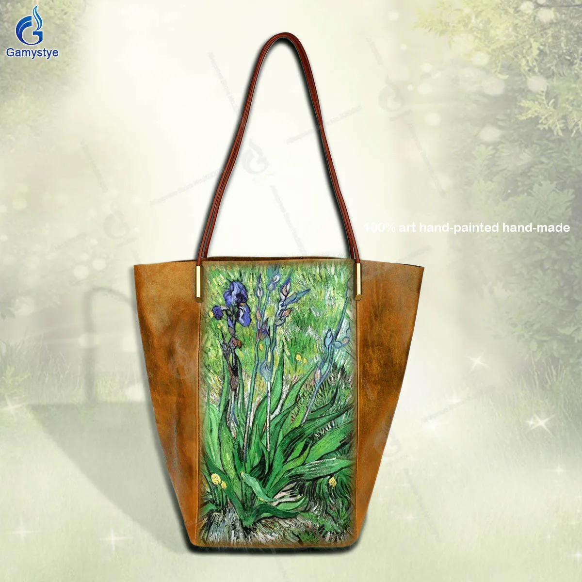 Women'S Shoulder Bags Purses Shopper Handbag A few flowers and plants Crossbody Bag Personal customization Hand made Art Painted