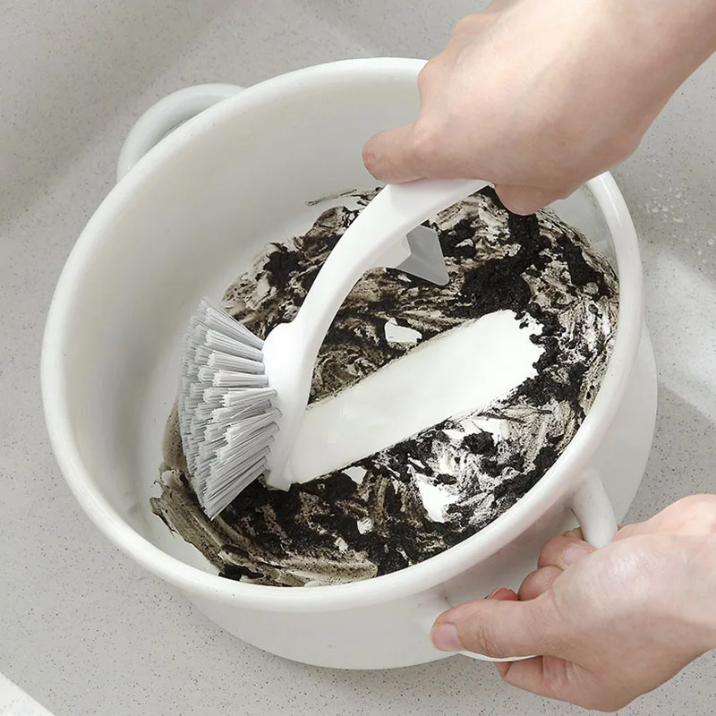 Kitchen Long Handle Descaling and Oil Cleaning Brush for Washing Dishes and Pots To Remove Dirt Without Damaging The Pot