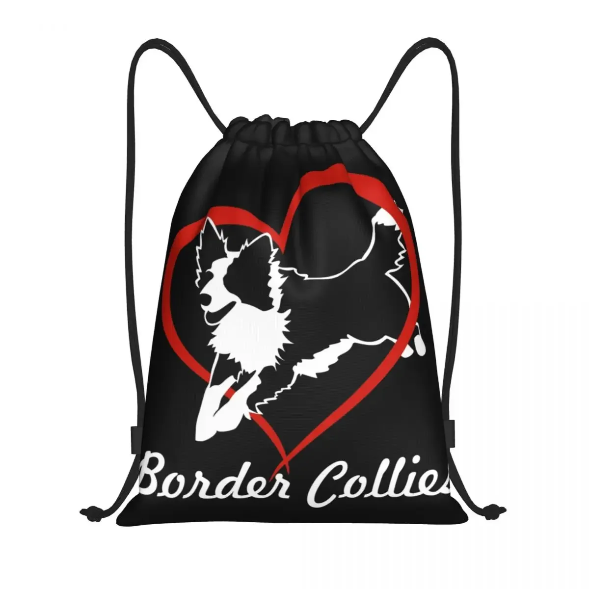 Linda mochila con cordón Love Border Collies, bolsa de gimnasio deportiva para mujeres y hombres, mochila de entrenamiento para perros y Mascotas