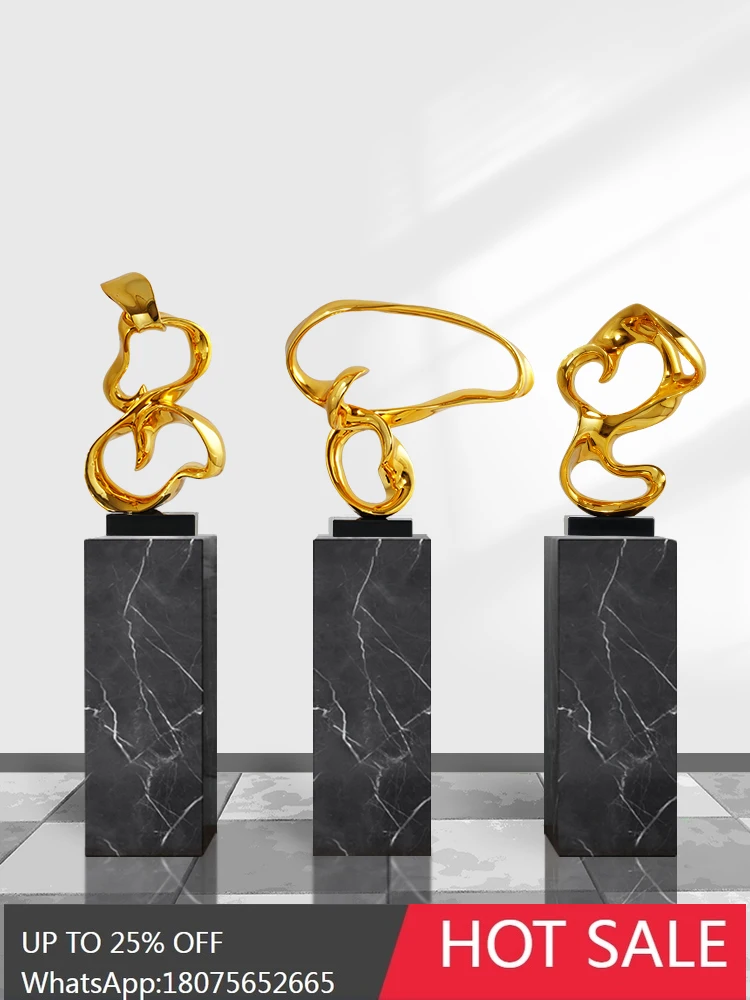 HLZ Light Luxury Creative Ornament Club Entrance Abstract Living Room TV Cabinet Model Room Resin Sculpture Decoration