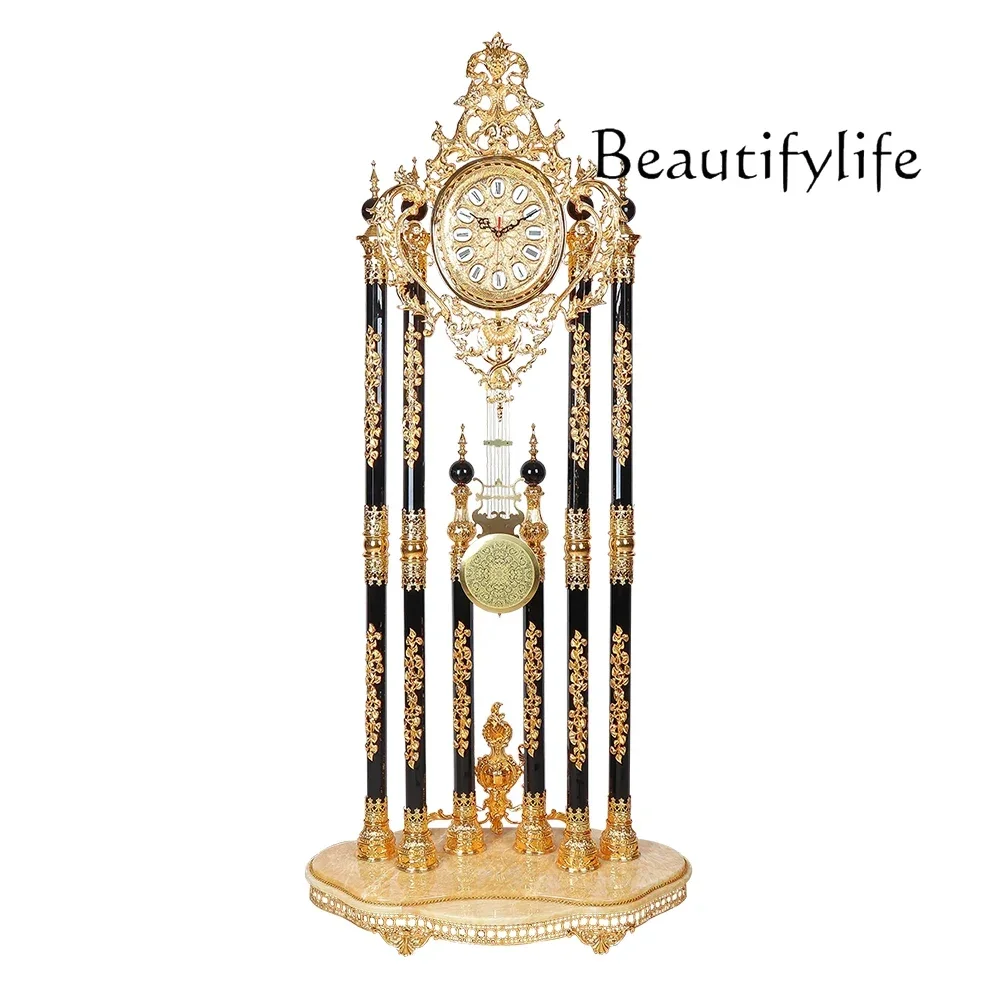 

Living Room Villa Vertical Living Room Floor Clock Crystal the Grandfather Clock
