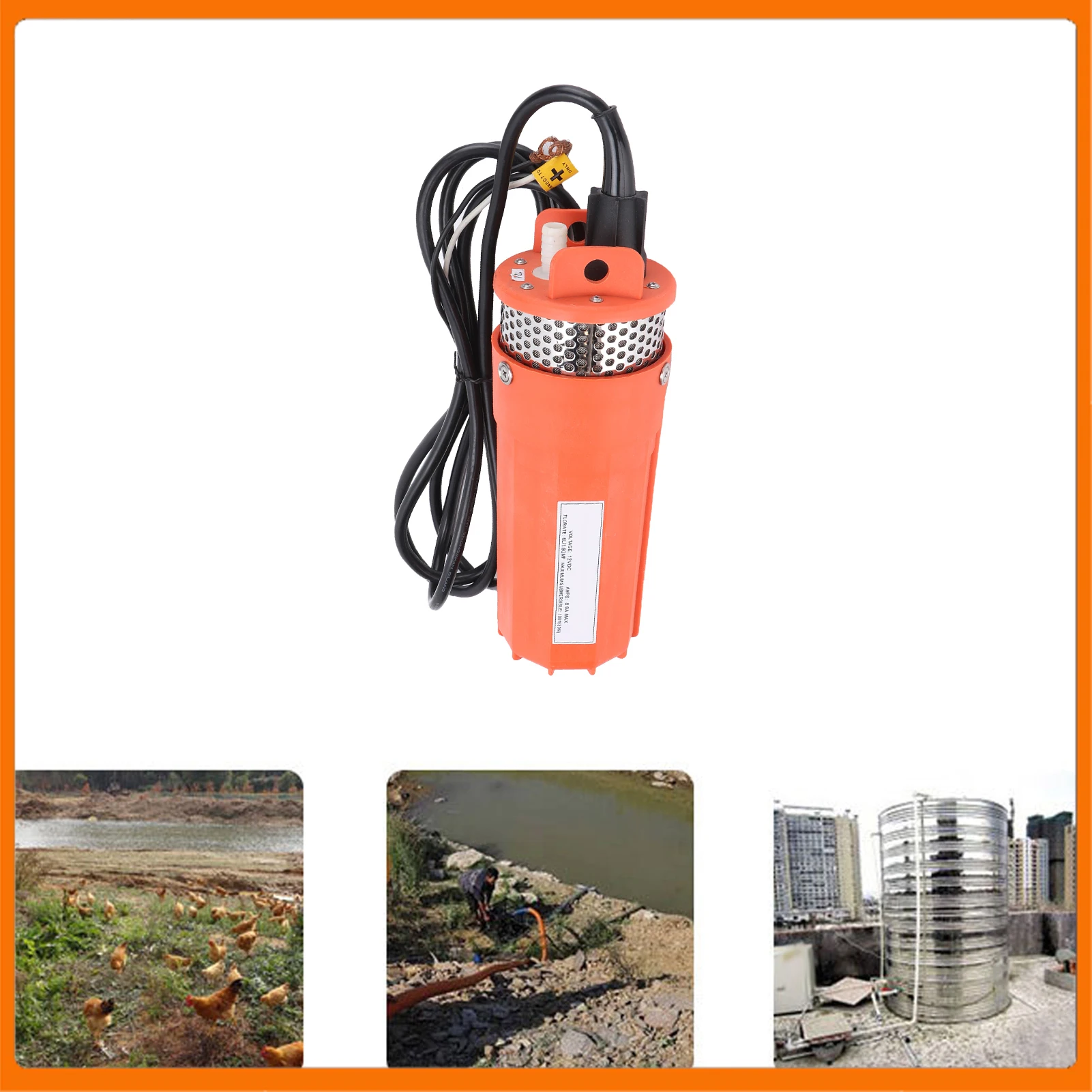 

12V Submersible Pump Garden Solar Energy Submersible Pump Small High Large for Outdoor River Solar Battery Submersible Pump