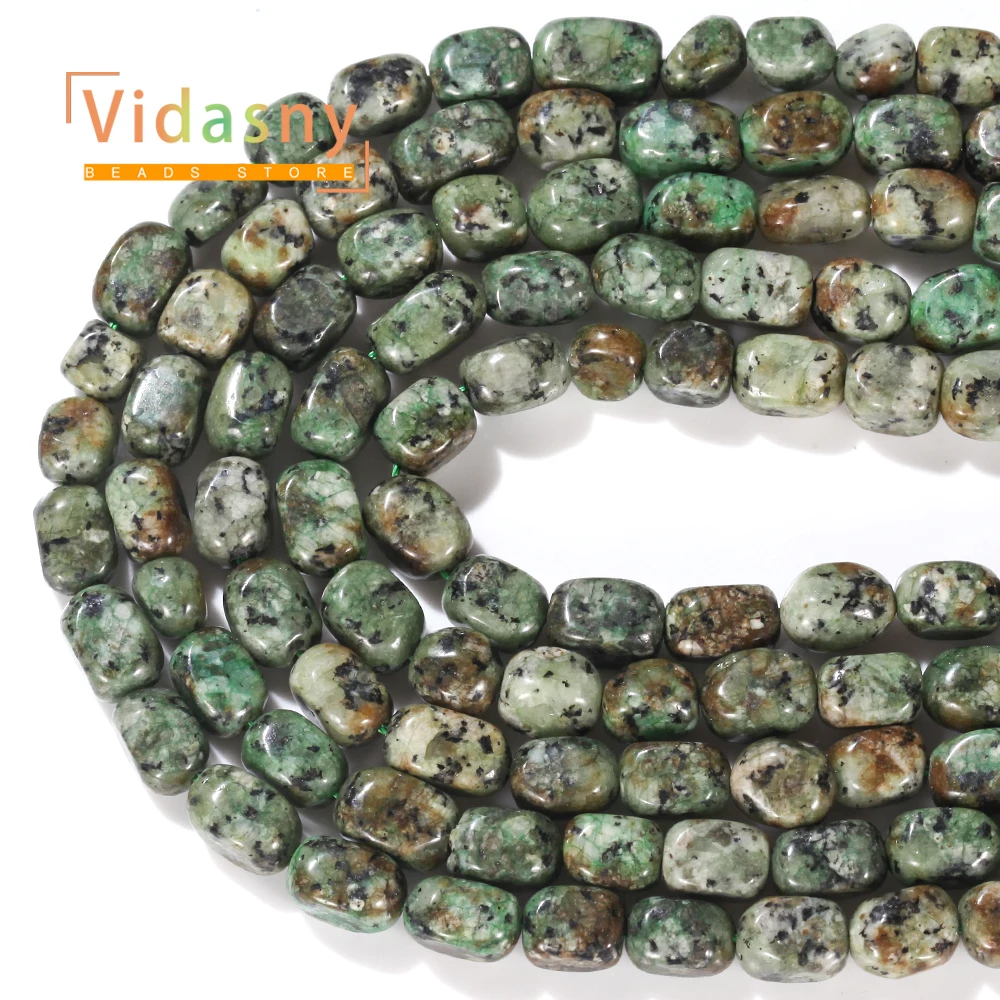 8-10mm Natürlicher Afrikanischer Türkis Stein Unregelmäßige Ovale Lose Perlen für Schmuckherstellung DIY Armbänder Zubehör – Detail 4