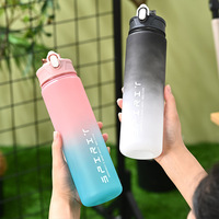 1PCS Hot Sale 750ML Sports Water Bottle Shaker Outdoor Travel Portable Leakproof Drinkware Plastic Drink Bottle BPA Free