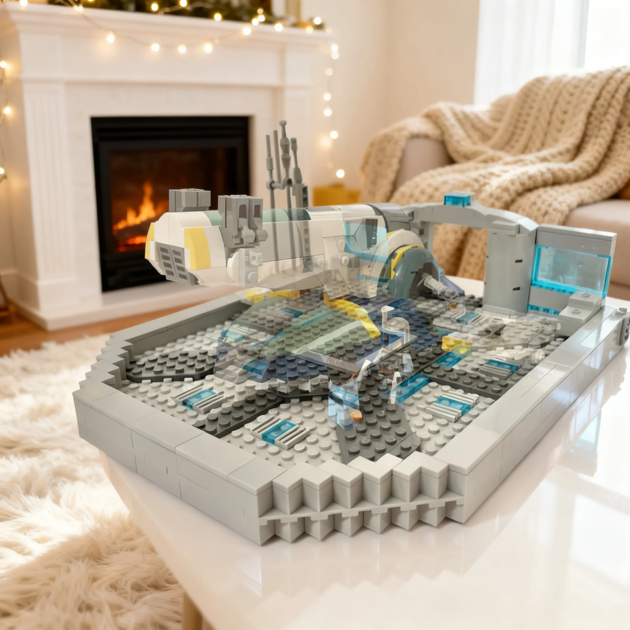 297pcs MOC Ocean Planet Landing Pad Model Building Blocks Construction Toy Christmas Gift Creative Education Brick Presentation