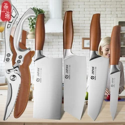Professional Japanese Kitchen Knife Set Cooking Chef Knife Meat Cleaver Boning Knife Fruit Utility Knife Kitchen Accessories