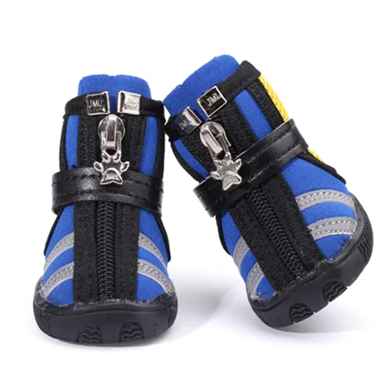 

Breathable Pet Dog Shoes Spring Summer Small Dog Shoes with Zippers Anti-slip Dog Boots for Teddy Chihuahua