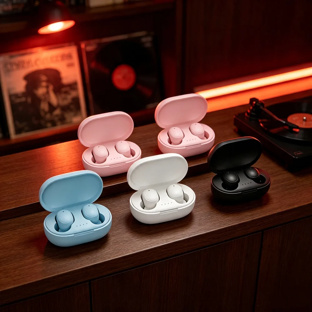 Wireless Earbuds Wireless Headphones Professional Bluetooth Headsets Feature Dedicated Hardware Mute Buttons for Instant Privacy