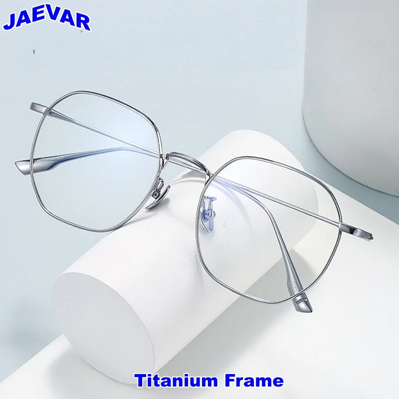 

New Titanium Glasses Frame Vintage polygonal Glasses Frames For Men And Women Anti-blue Light Optical Prescription Frame 9917
