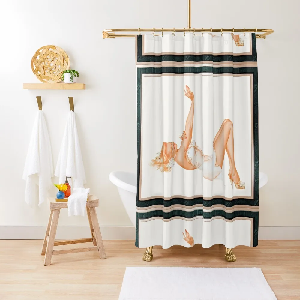 

Admiration by Alberto Vargas Pin-Up Girl Xzendor7 Vintage Art Reproductions Shower Curtain Shower For Bathroom Set Curtain