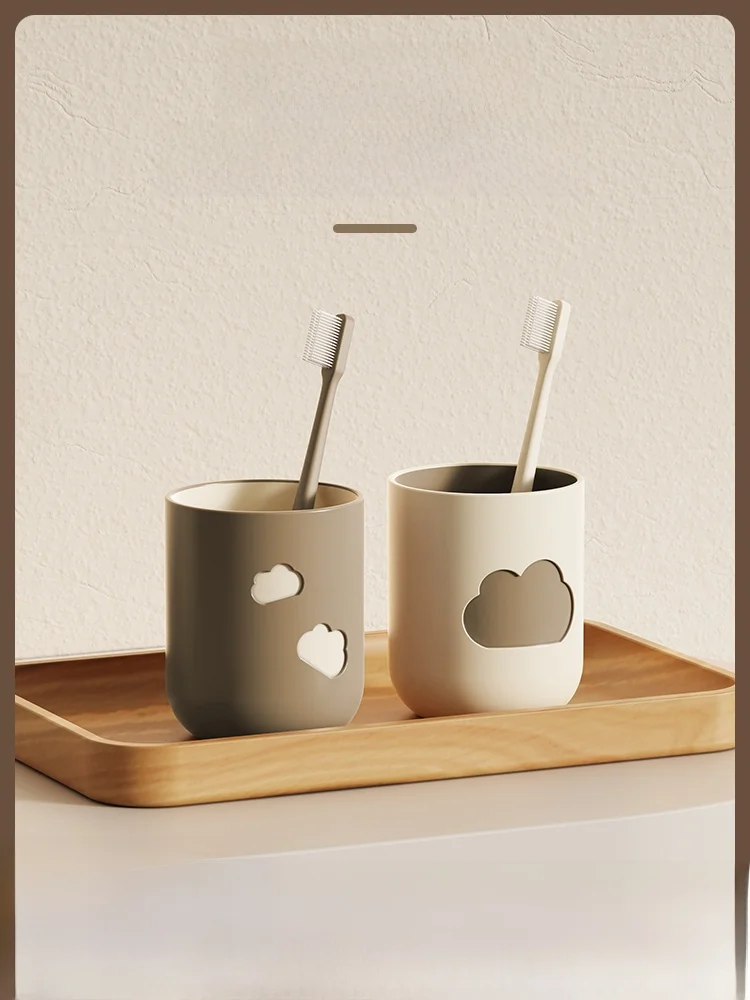

Simple Home Use Couple Brushing Teeth Cup Cloud Shape Mouthwash Glass Plastic Creative Wash Goblet Dental Care Utensils
