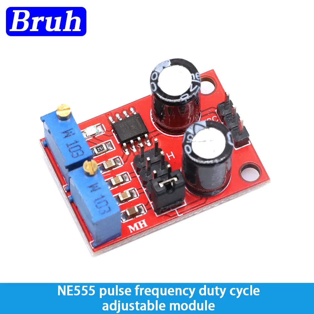 NE555 Pulse Frequency Duty Cycle Adjustable Module Square Wave 5V-12V Signal Generator For Arduino Smart Car pulse frequency
