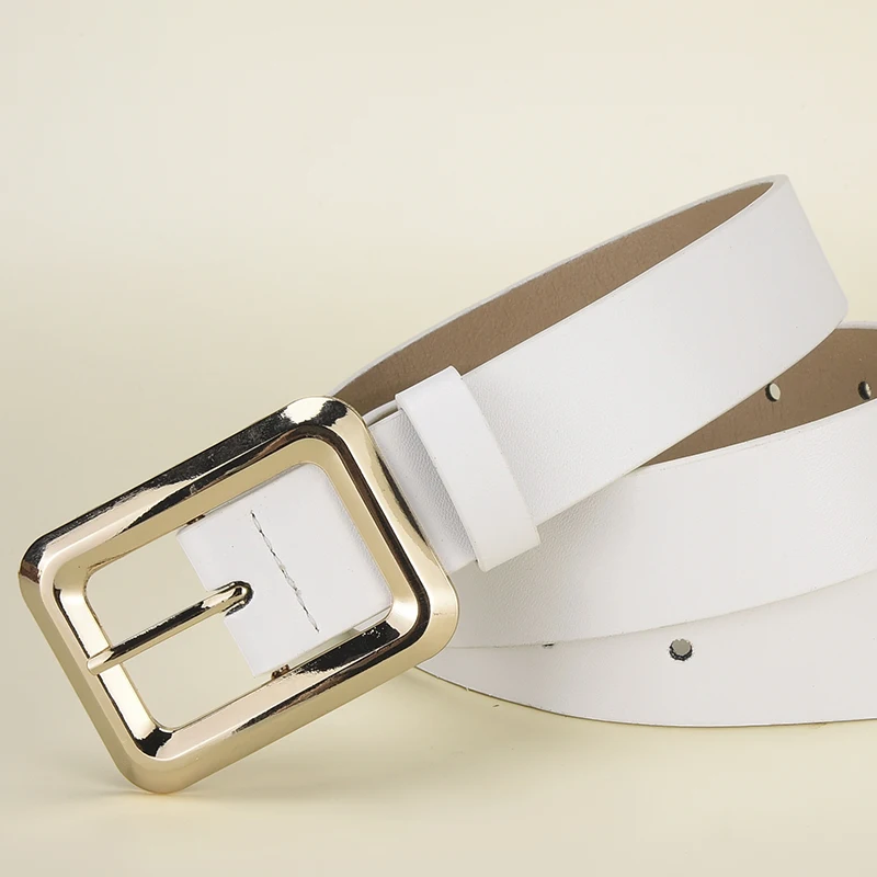 Fashionable Square Pin Buckle Women's Belt With Dress Casual Pants Belt Retro Trendy Women's Birthday Party Gifts