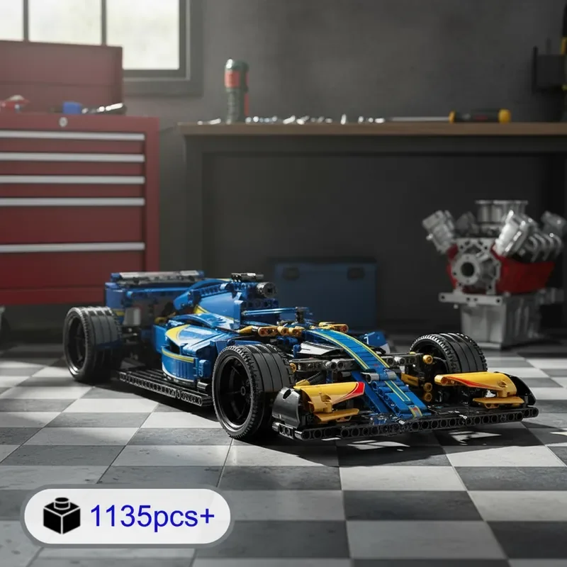 

2025 MOC Technical Racing Car Construction Building Block Set DIY Creative tabletop decorations Model birthday Christmas gifts