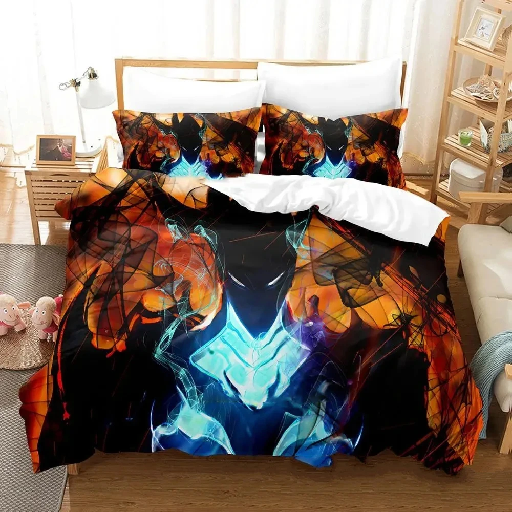 

3PCS Single-sided Anime Solo Printed Comforter Bedding Sets Comfortable Bedspreads Comforter Duvet Gift King Queen Bedding Set