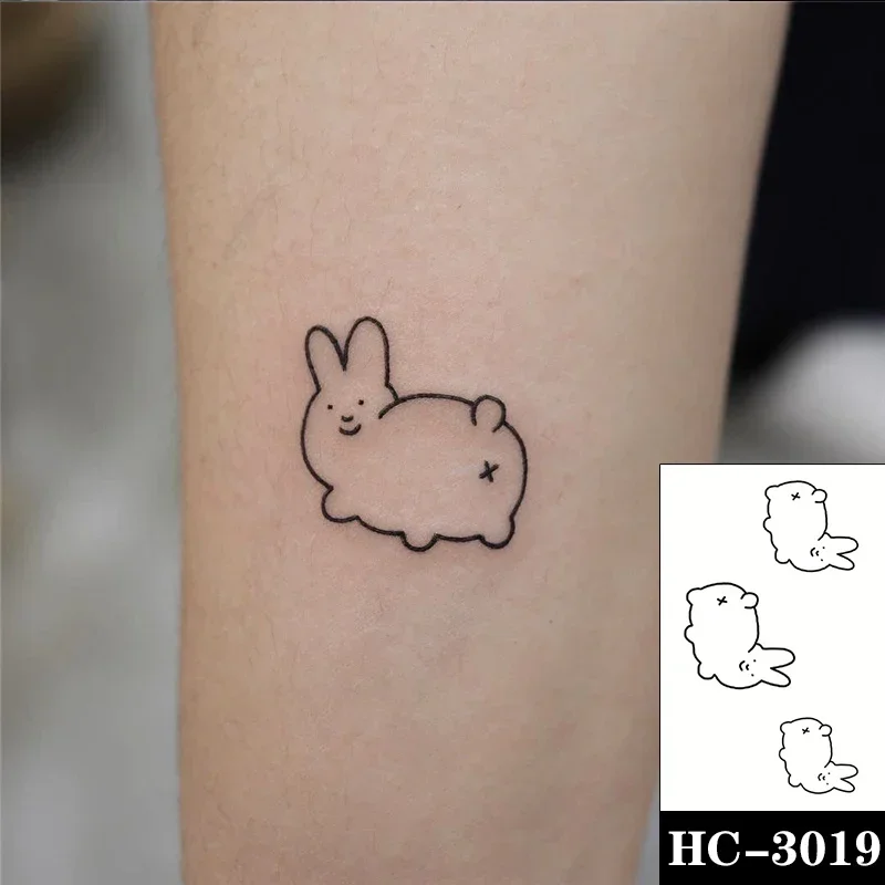 Waterproof Temporary Tattoo Sticker Japanese Style Cute Pig Small Size Body Art Fake Tatto Flash Tatoo Hand Foot  for Men Women