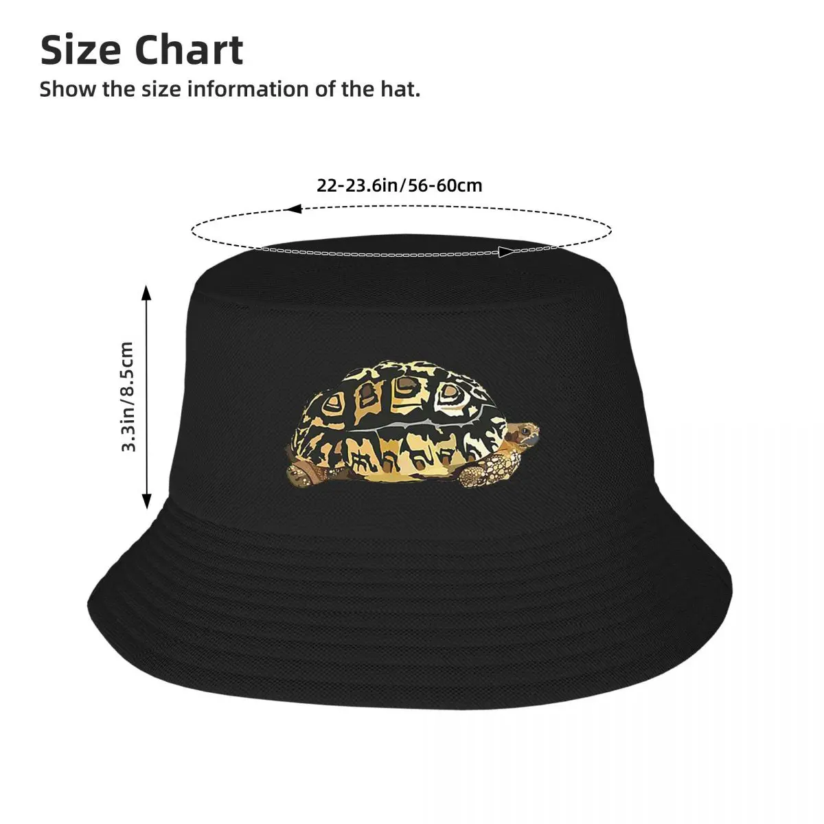 L Is For Leopard Tortoise Bucket Hats Panama Hat Children Bob Hats Fashion Fisherman Hats Summer Beach Fishing Unisex Caps