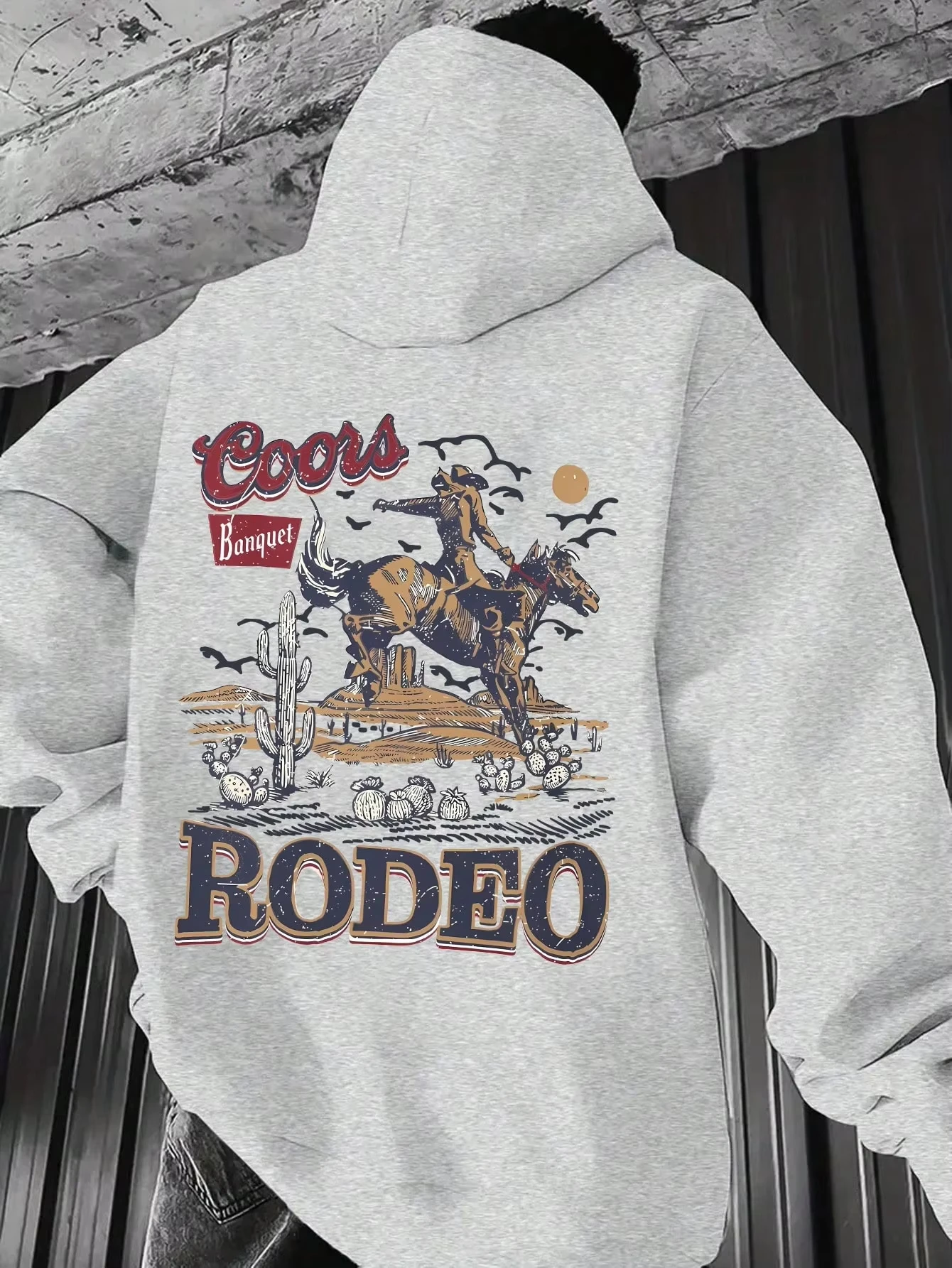 

Мужские повседневные толстовки с буквенным принтом Rodeo, толстовка с принтом для верховой езды и карманами, уличная одежда, пуловер, уличная одежда, топ