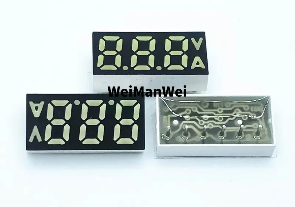 5Pcs 3-Digit Led Digital Display with Va Display, White Light 16508 Common Cathode/Anode Led Digital Tube