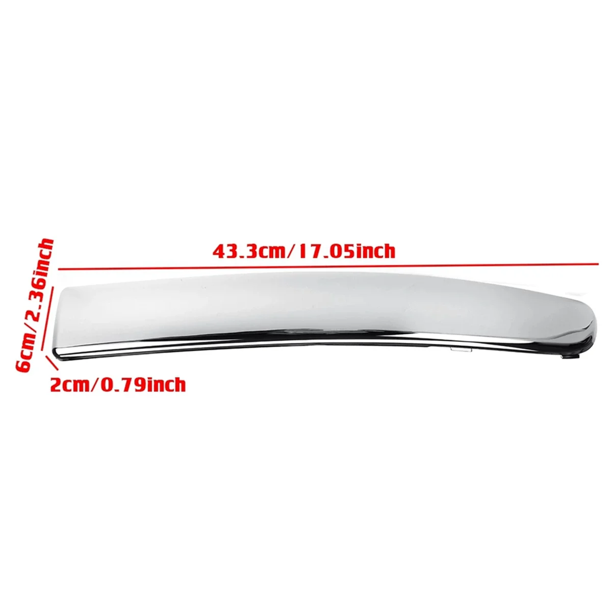 For FIAT 500 2007-2015 Right Side Front Lower Bumper Chrome Molding Trim 735455056