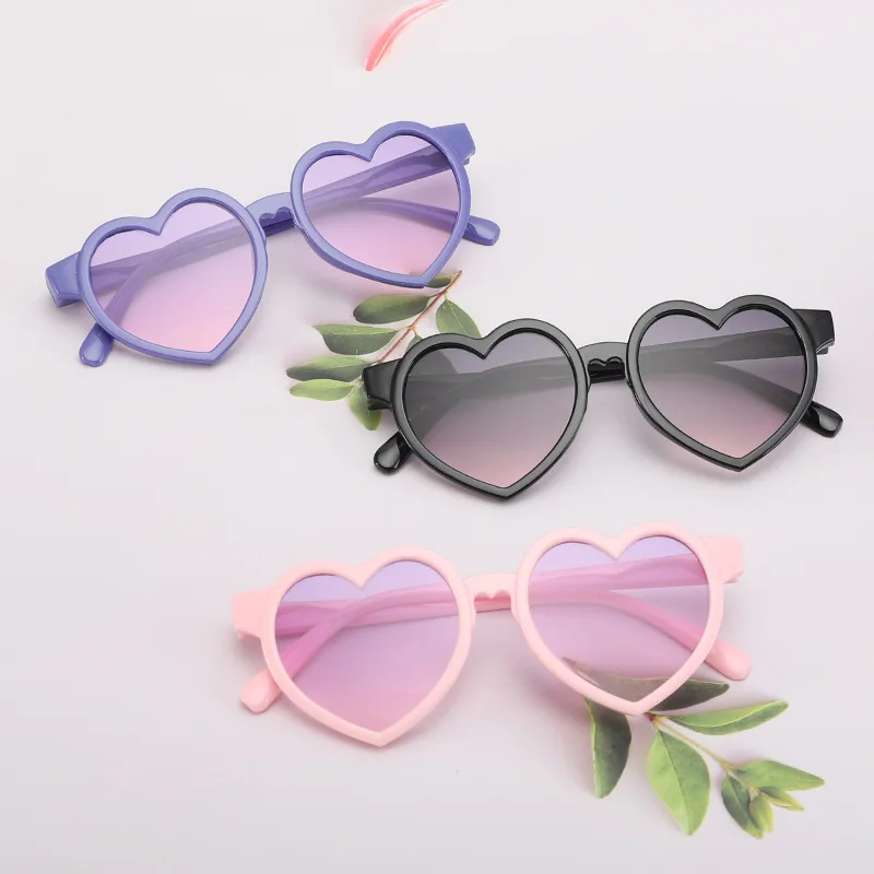 Cute Kids Cartoon Heart Sunflower Fruit Rabbit Ears Sunglasses Girls Boy Children Outdoor Round Polarized UV400 Sun Glasses