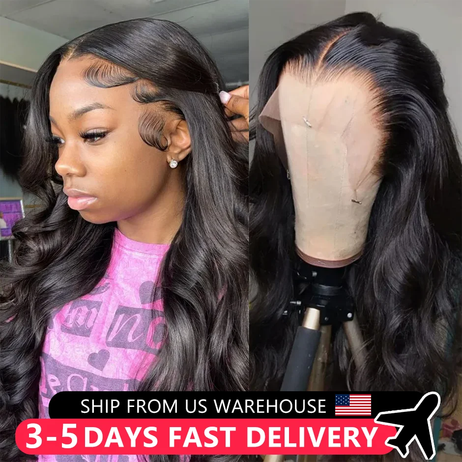 13x4 Body Wave Lace Front 100% Human Hair Wig 180% Indian Remy 13x6 Transparent Hd Lace Frontal Wig Lace Closure Wig For Women