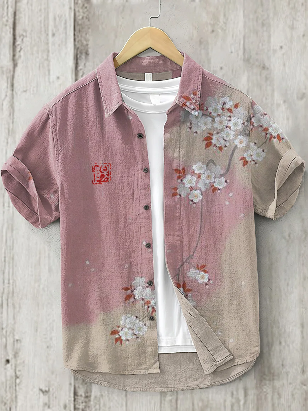 New fashion shirt 3D printed casual retro flower oversized Hawaiian beach shirt short sleeved
