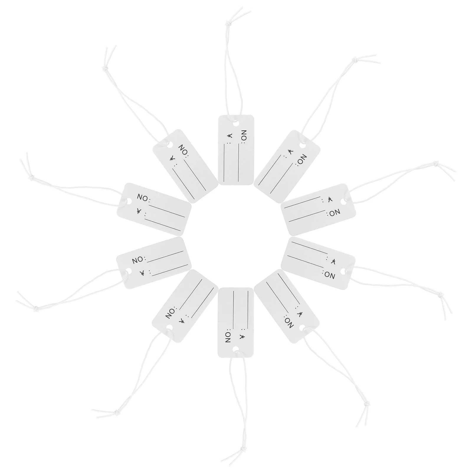 

100Pcs Paper Price Tags with Elastic Cord Hanging Labels for Jewelry Clothing Writable Display Tags for Mall Shop Organization