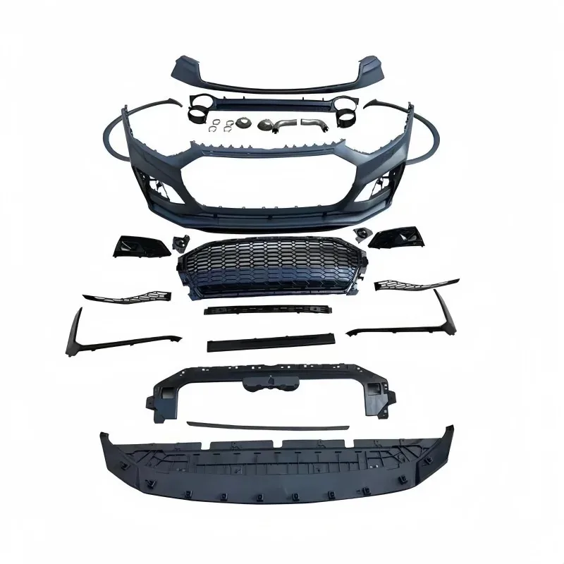 

Suitable for the 21-23 Models of Q5L the RSQ5 Kit Includes RSQ5 Front Bumper Grille Surround Rear Lip and Tailpipe
