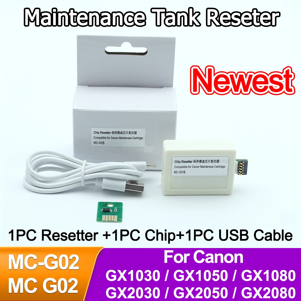 

MC-G05 MC G05 MCG05 Блок обслуживания чипов для Canon GX1030 GX2030 GX2080 GX1080 GX1050 GX2050 Сброс отработанного бака принтера