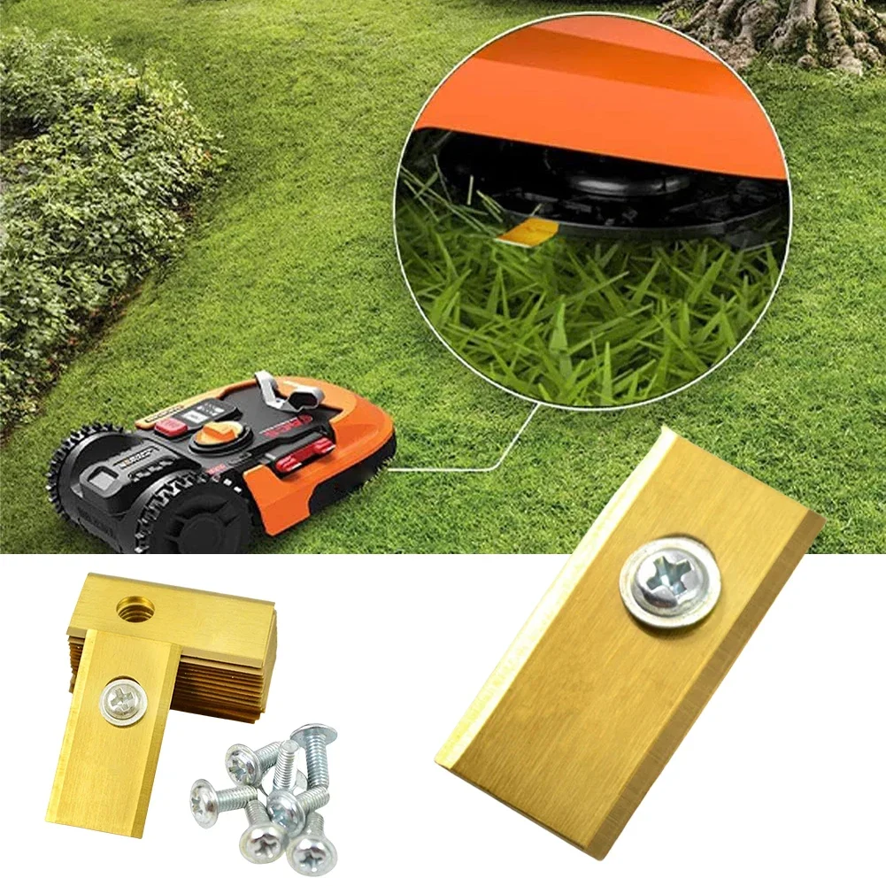 90-18x Lawn Mower Cutting Blade Set Stainless Steel Single Hole Lawn Mower Blade Blade Screws Kit for Worx Landroid Lawn Mowers view 4