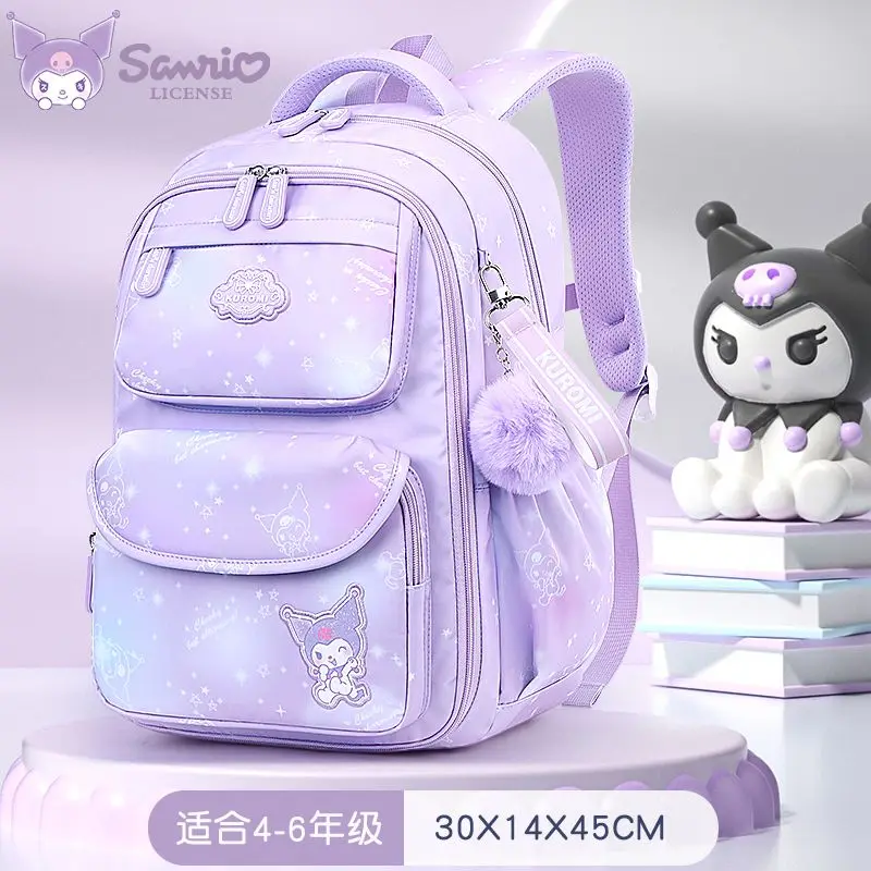 Sanrios My Melody Cinnamoroll Kuromi Elementary School Girl Schoolbags 1-6 Grade Burden-Reducing Spine-Protecting Backpacks Gift