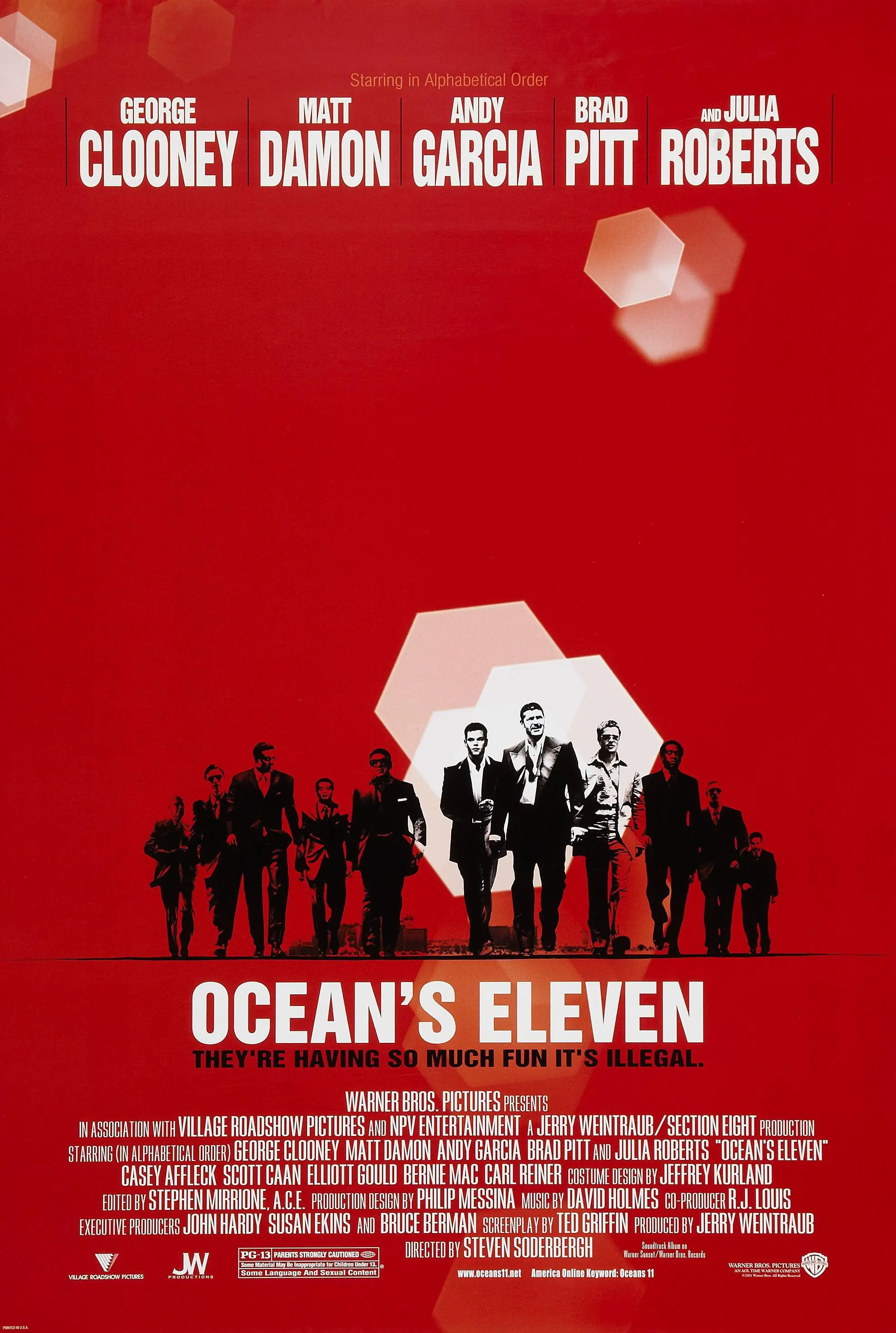 Hot Rare Movie Ocean's Eleven (2001) Art SILK POSTER Wall Art Home Decorative painting