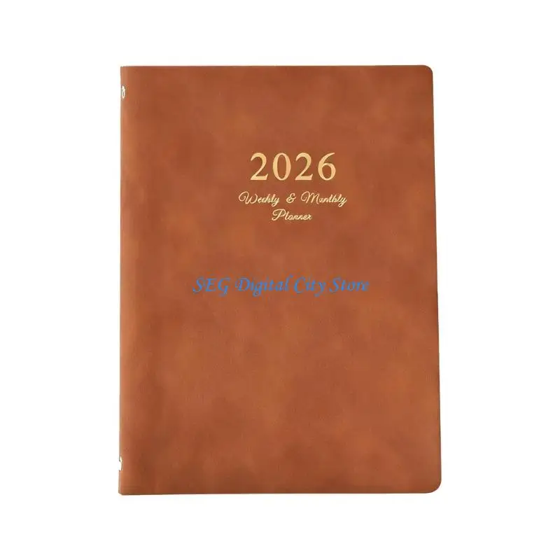 U75B 2026 Weekly Planner With Dated Pages And Refillable 6 Rings Leather Binder Cover 2026 Academic Planner For Scheduling