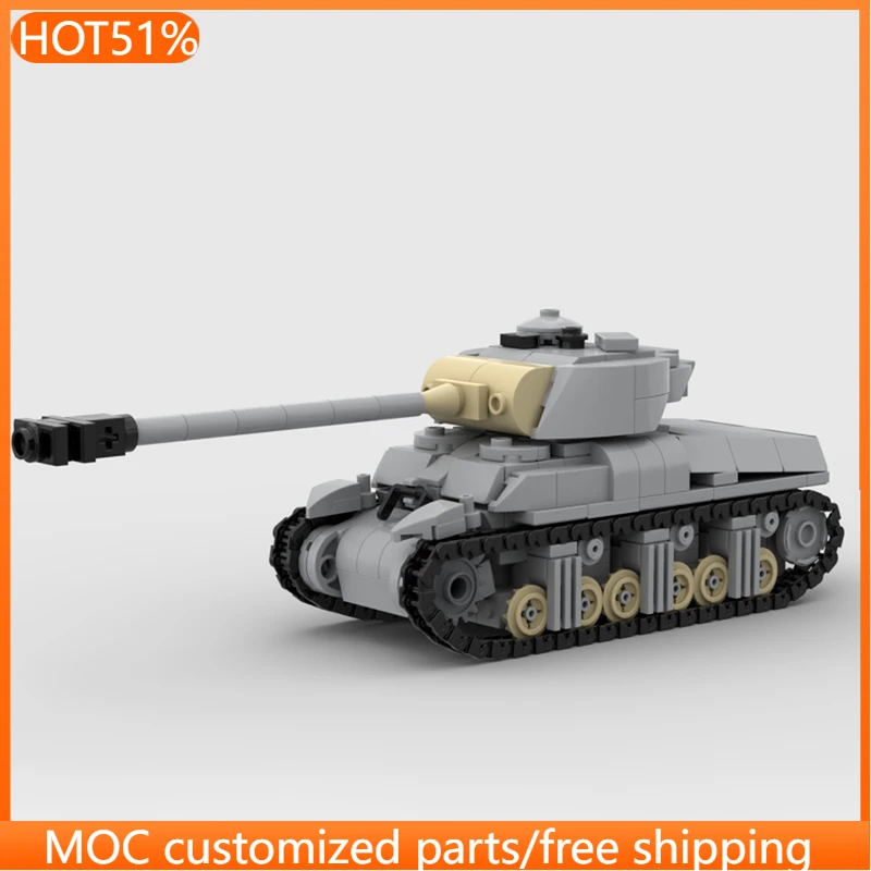 Set di 474 Pezzi Modello di Carro Armato Militare M4A1 Revalorise Scala 1:45 MOC Blocchi di Costruzione Modulari Personalizzabili Giocattolo Creativo Fai-da-Te Regalo per Ragazzi