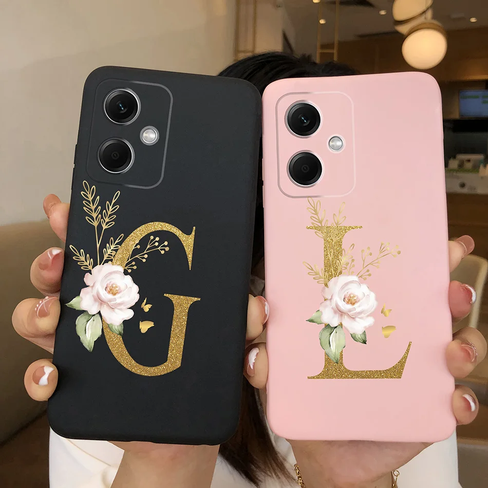 For Xiaomi Redmi Note 12 12Pro 4G 5G Case Cute 26Letter Soft Shockproof Back Cover For Redmi Note12 Note 12 Pro Funda Coque Capa