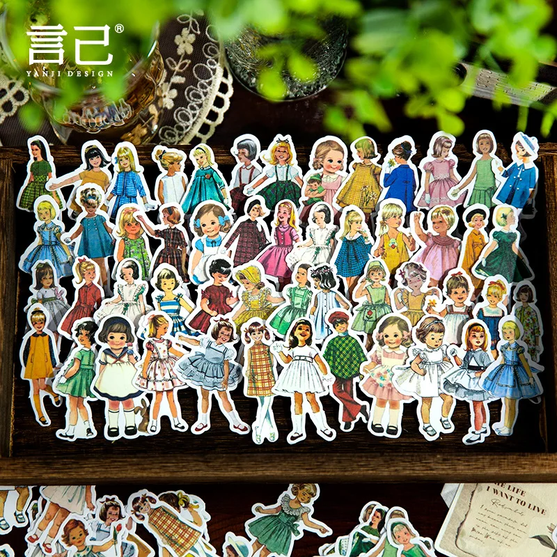 40pcs/1lot Kawaii Scrapbook Sticker Pretty Kids Scrapbooking Supplies diary Planner Decorative Craft Stationery Sticker