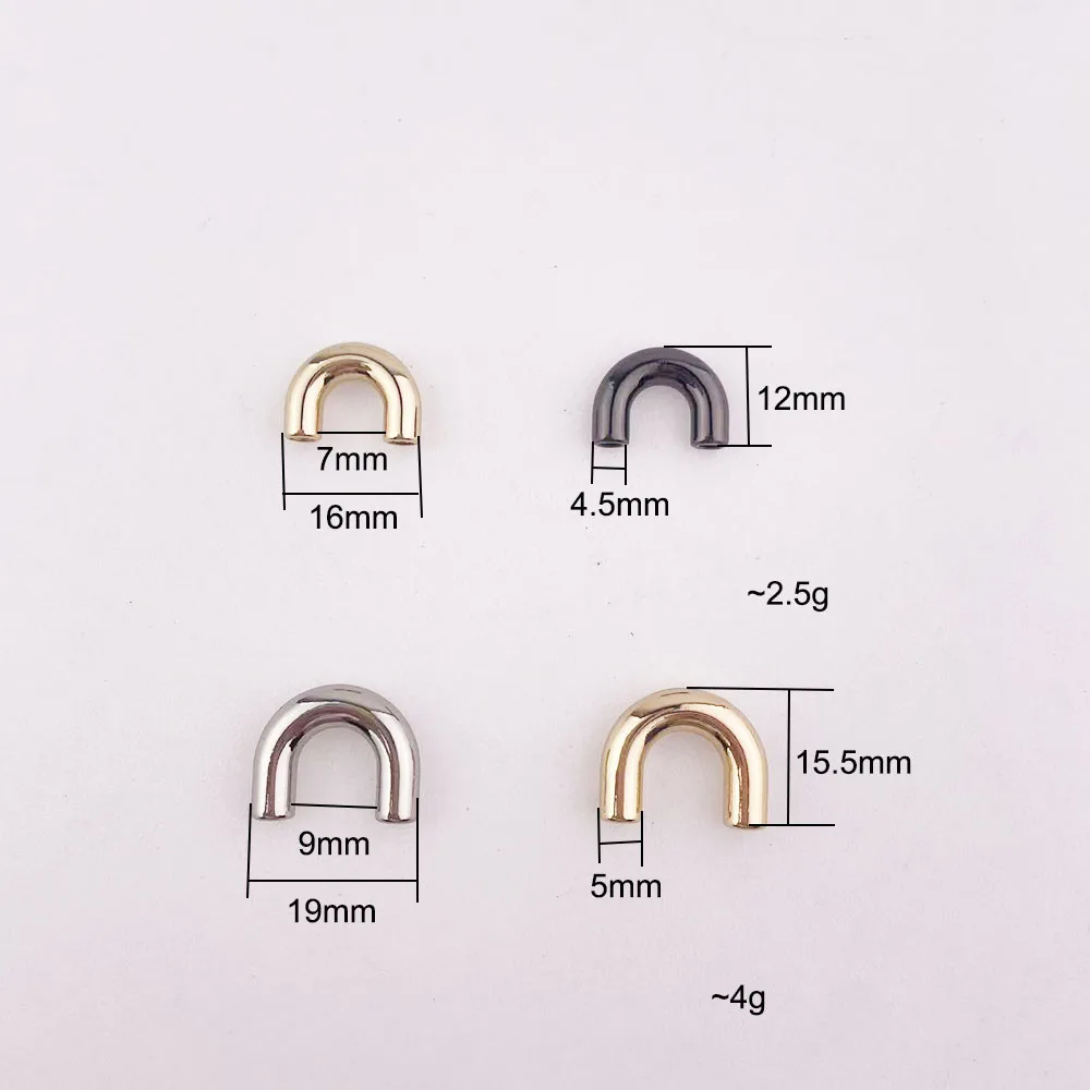 50Pcs 7/9mm Inner Width Arch Bridge Handle Connector Screw Buckles U Shape Ring Buckle Bag Hardware DIY Parts DIY Craft