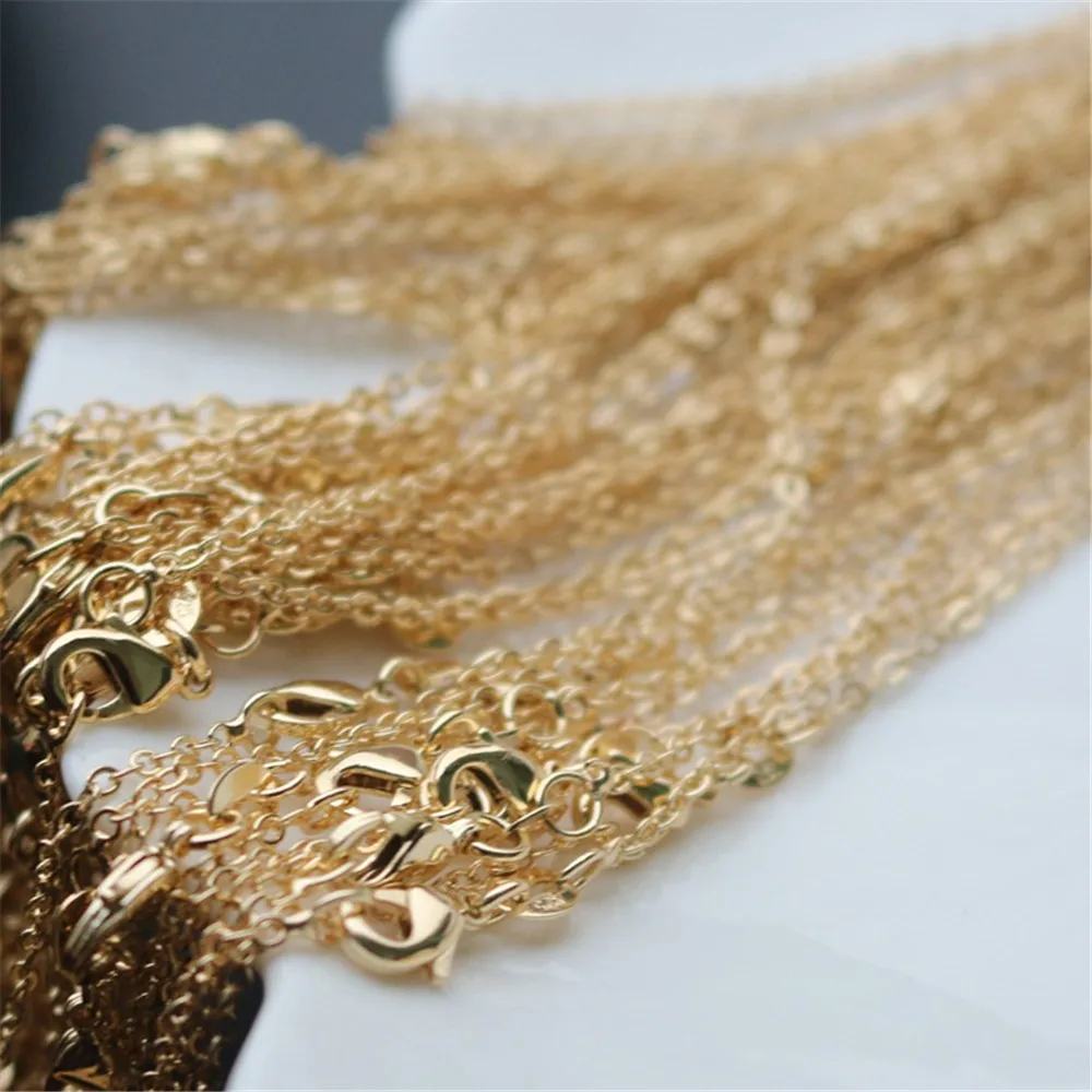 14K Gold Extended Necklace, Sweater Chain, DIY Jewelry, 70cm Flat 0 Chain, Width about 1.5mm